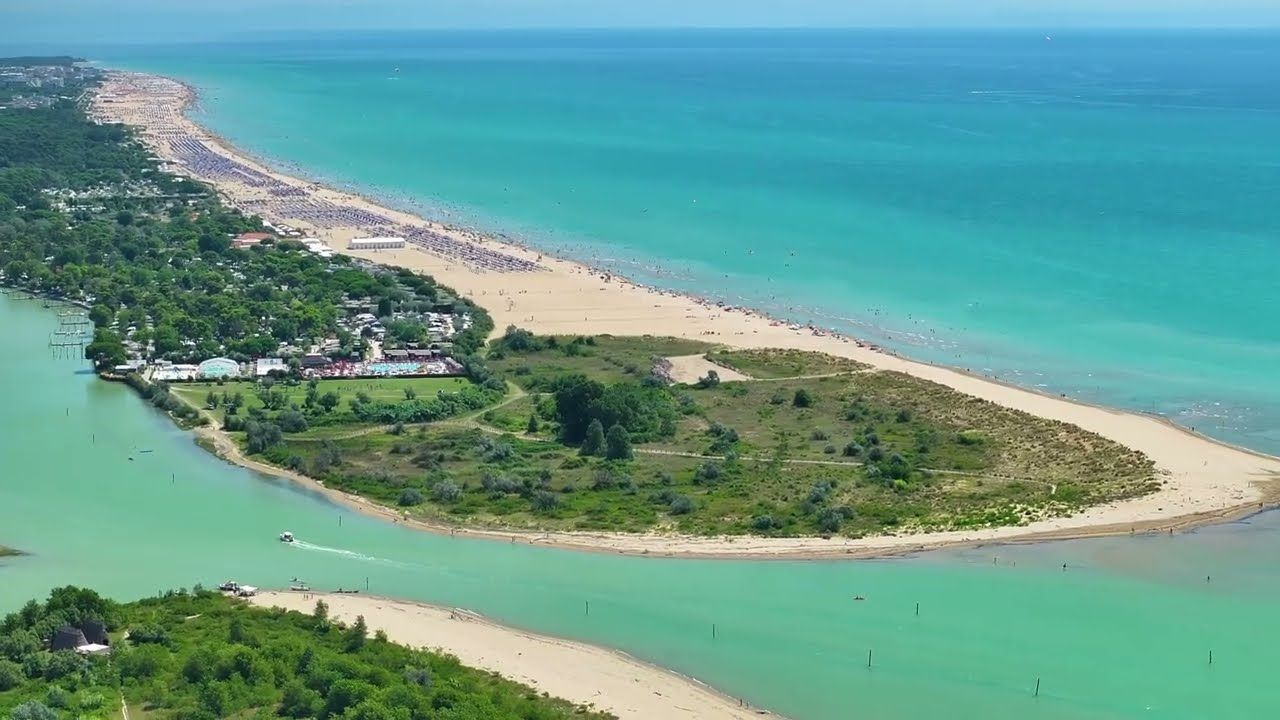 Aerial view of an Italian open-air coastline